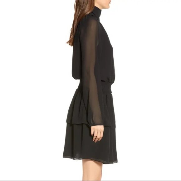 (NWT) Rebecca Minkoff | Zaykee Blouse Black Dress - Picture 10 of 12